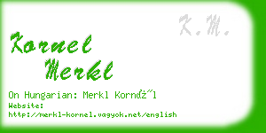 kornel merkl business card